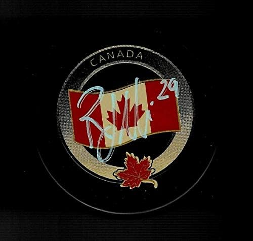 Robby Fabbri Aláírt Kanadai Zászló Jégkorong Detroit Red Wings Blues - Dedikált NHL Korong