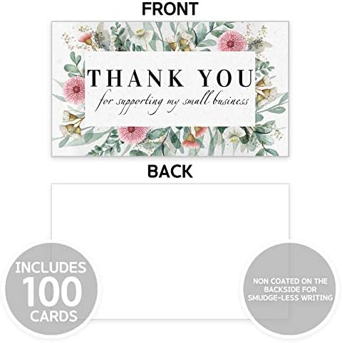 Modern 5. Köszönöm Kártyák kisvállalkozás – Köszönjük, Hogy Támogatja A Small Business Köszönöm Kártyák – Virágos, valamint