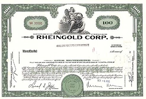 Rheingold Corp. - Raktáron Bizonyítvány