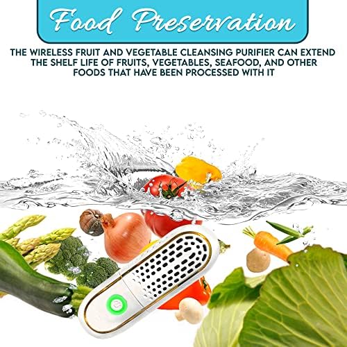 VegeClean Zöldség-Gyümölcs Tisztító, Hordozható 4400mah, Kapszula Alakú Gyümölcs & Növényi Mosógép, USB Újratölthető Gyümölcs