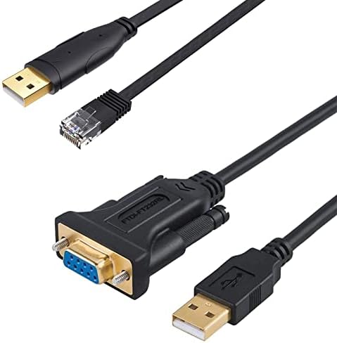 CableCraetion USB-RS232 Soros Adapter (FTDI Chip), 6.6 Méter USB-DB9 Női Átalakító Kábel USB-Konzol Kábel 6 FT USB-RJ45 Soros