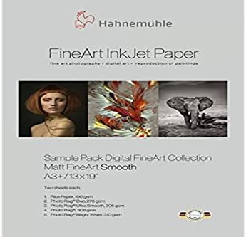 Hahnemuhle Matt FineArt Sima, Tintasugaras Papír Minta Csomag, 13x19, DIN A3+, 12 Lap