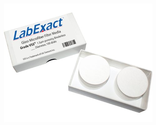 LabExact 1200152 Fokozatú VSS Üveg Mikroszálas Szűrő, Binderless Boroszilikát Üveg, 1.5 µm, 4.25 cm (Csomag 100)