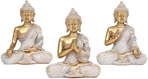 Buddha Szobor lakberendezés Arany 4.3 3-Kis Buddha Szobrok, a Zen Decor-Asztal Íróasztal Lelki Decor-Buddha Dekoráció Nappali-Fedett
