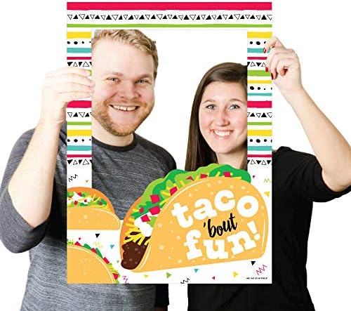 Nagy Dot a Boldogság Taco Lenne Szórakoztató - Mexikói Fiesta Képkeret, Fotó Képkeret, valamint Kellékek - Nyomtatva Szilárd