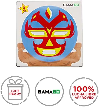 GAMAGO Lucha Libre Alátétek - Készlet 4 - Vicces Alátétek - Fun Dekoráció - Alátétek Italok - Jó a Buli Bar & Ajándék Ötlet,5