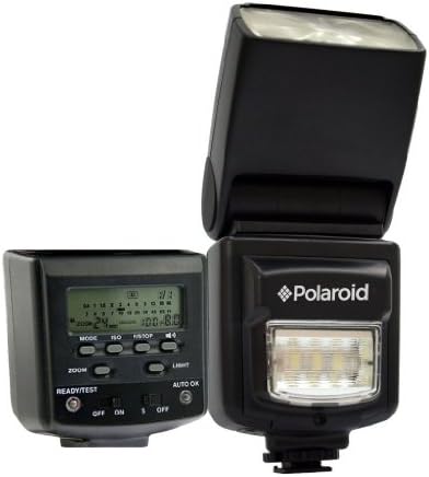 Polaroid PL-160DC Studio Sorozat, Power Digitális Zoom TTL Cipő Mount AF Dua Flash LCD Kijelző + Beépített LED Videó Fény