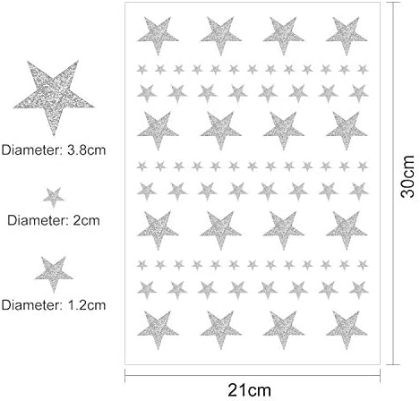 8 Lap 632 Darab Fólia Csillag Matrica Jutalom Csillag Matricák, Címkék, Karácsonyi Csillag Matrica Válogatott Méret Csillogó