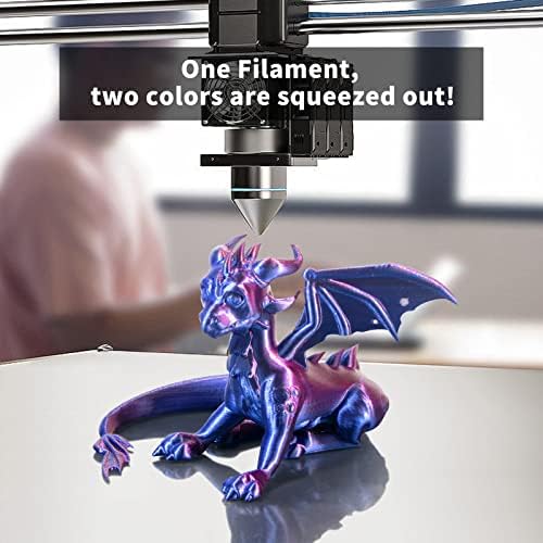 iSANMATE PLA 3D-s Nyomtató Szálban, PLA Végtelen 1.75 mm Csomag kétszínű Végtelen Selyem PLA, méretpontosság +/- 0,02 mm,