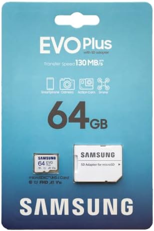 Samsung 64 gb-os Evo Plus Osztály 10 MicroSD Memóriakártya Működik a Galaxy Tab Tabletta S5e, Fül S4 10.5, Tab 10.1 (2019),