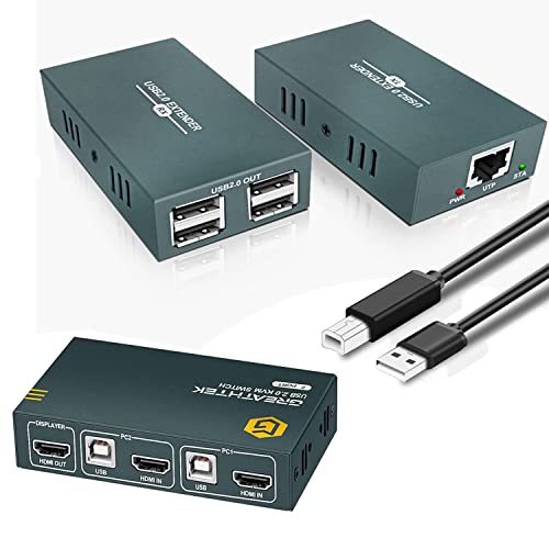 KVM Kapcsoló HDMI a 4K@30Hz Ultra HD Felbontású, USB entender