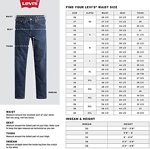 Levi ' s Férfi 569 Laza Egyenes Fit Jeans (Stretch)
