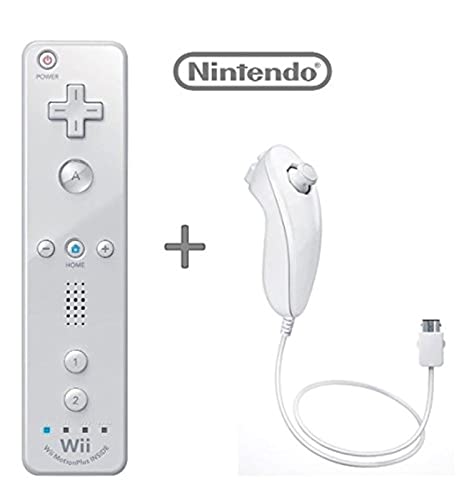 Hivatalos Nintendo Wii/Wii U Remote Plus Kontrollert a Nunchuku Kombinált Csomagot Állítsa a [Fehér] (Ömlesztett Csomagolás)