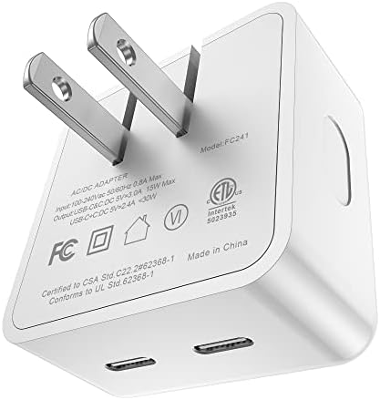 [Apple MPI Hitelesített] Gyors Kettős USB-C Telefon Töltő Blokk a2* 6ft C-Lightning Kábel,Gyors Töltő iPhone14/14 plus/13/12/11/pro/pro