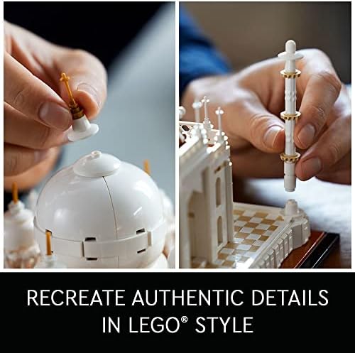 LEGO Architecture Taj Mahal 21056 Épületben, Tereptárgyak Gyűjtemény, Kijelző Modell, Gyűjthető Otthoni Dekoráció Ajándék