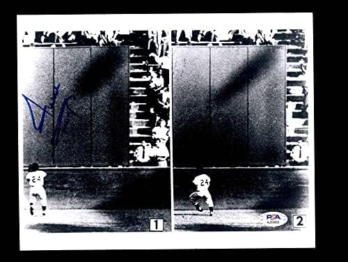 Willie Mays PSA DNS Aláírt 8x10 Fotó Dodgers Aláírt - Dedikált MLB Fotók