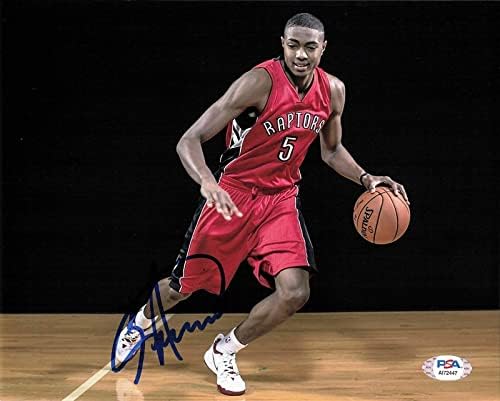 Bruno Caboclo aláírt 8x10 fotó PSA/DNS-Toronto Raptors Aláírt - Dedikált NBA-Fotók