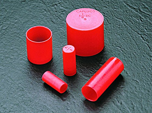 Caplugs Q155Q1 Műanyag Hüvely felső Cső végét. SC-155, PE-LD, Sapka ID .375 Hossz .75, Piros (Csomag 2000)