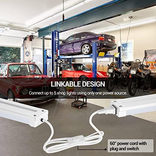 FAITHSAIL Linkable 4FT LED Bolt Fény, 40W, 4000 LM [Eqv.150W Fénycső] 4000K LED Light Segédprogram csatlakozóval, 48 Hüvelykes