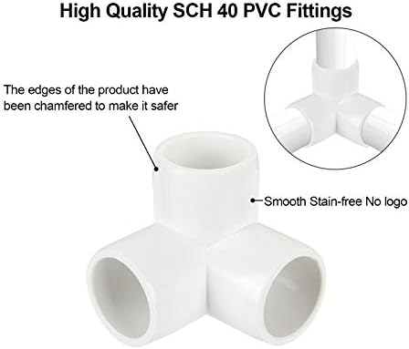 24Pack PVC Könyök Szerelvények, 3/4 Inch 3 Módja, PVC Cső, Szerelvény csatlakozó SCH40 PVC Cső, PVC Cső, Tea Sarok, - Felszerelés