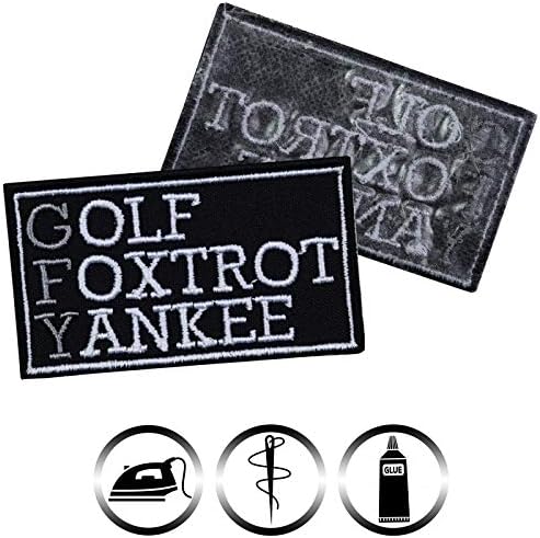 Golf Foxtrot Yankee Vas a Foltok Mondások - Varrni a Patch - Taktikai Morál Javítás Katonai Emberek, a Navy Seal - Foltok