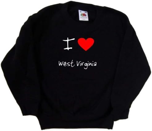 Szeretem A Szíved, Nyugat-Virginia Fekete Pulóver