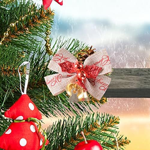 Üveg Fagyöngy a Karácsony Fa Pillangó Nyakkendő, Vas Bell Dekoráció Karácsonyi Mini Csengő, Boldog Karácsonyi Fény