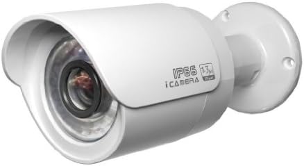 BW 1,3 Megapixeles CMOS HD Hálózati Víz ellen védett, IR Mini Hálózati Bullet Kamera - Fehér